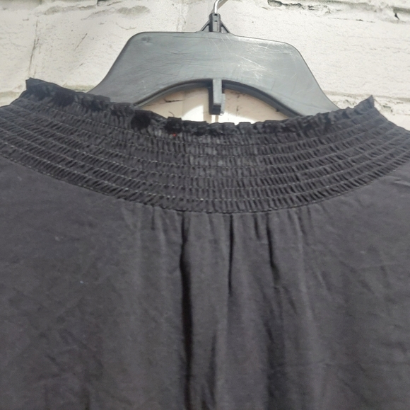 1. STATE Women's Mock Neck Flutter Short Sleeve Jumpsuit Size XL - Black GUC - Picture 3 of 6